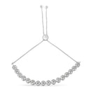 .925 Sterling Silver 1/4 cttw Round-cut Diamond Bolo Bracelet (I-J Color, I3 Clarity)