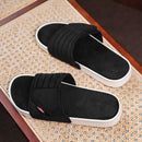 Mens Velcro-Strap Adjustable Comfortable Soft-Soled Breathable Slippers