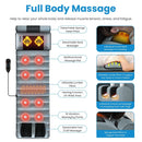 Full Body Massage Mat – Heat, Vibration, Neck & Foot Massage, Pillow Support