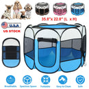Portable Foldable Pet Tent Exercise Pen Kennel Removable Zipper Top and Bottom Water Resistant Indoor Outdoor Use For Dogs Cats Other Pets