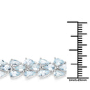 14.11 Carat Genuine Aquamarine .925 Sterling Silver Bracelet