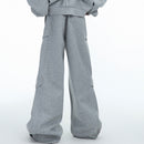 Folded Design Silhouette Thickened Casual Pants