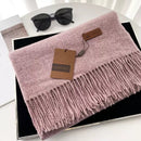 Womens Thickened Fashionable Solid-Color Tassel Scarf