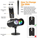 LED Projector Light with 12 Patterns & Remote Control