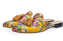 Back Empty Embroidered Flat Casual Men's Shoes