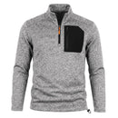 Fleece-lined Half-zip Casual Thermal Hoodie