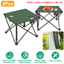 Portable Folding Camping Table with Cup Holders & Carry Bag
