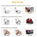2Pcs Universal Car Extension Socket Buckles Auto Safety Extender Clip Alarm Stopper Comfortable For Pregnant Compatible w/ Most Cars