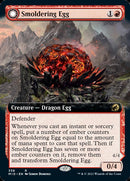 Smoldering Egg // Ashmouth Dragon (MID-358) - Innistrad: Midnight Hunt: (Extended Art, Double Faced Transform)