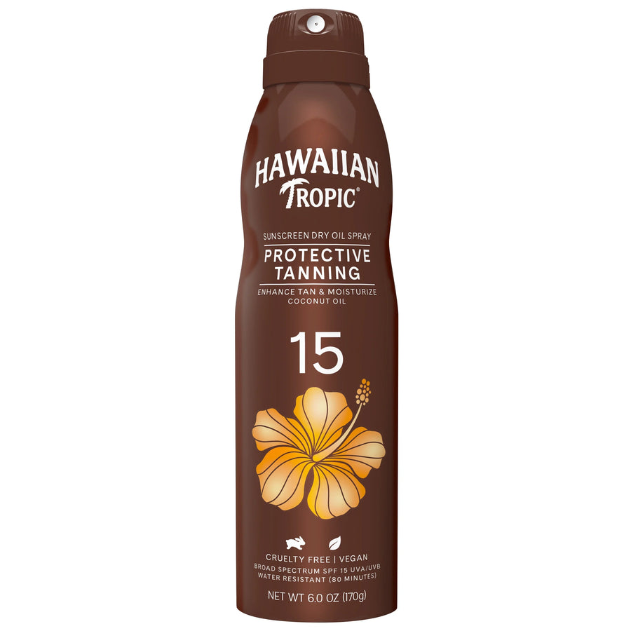 Hawaiian Tropic Dry Oil Sunscreen Spray SPF 15 6oz - Imperfect Container
