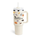 40 Oz Insulated Tumbler with Handle and Straw