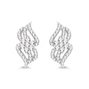 0.68 Carat Genuine White Diamond 14K White Gold Earrings (G-H Color, SI1-SI2 Clarity)