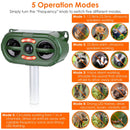 Solar Ultrasonic Animal Repeller Motion Sensor Animal Repellent USB Animal Chaser IP66 Waterproof for Farm Garden Yard to Drive Deer Raccoon Squirrel