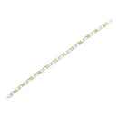 10k Yellow Gold Plated Sterling Silver 1/4 cttw Diamond Infinity and X Link Bracelet (I-J Clarity, I2-I3 Color) - Size 7.25"