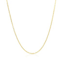 14k Yellow Gold Diamond Cut Cable Link Chain 1.1mm