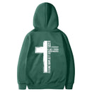Christian Hoodies for Men Cross Graphic Drawstring Long Sleeve Pullovers Comfortable Casual Hoodies with Pockets Oversized Crewneck Sweatshirt MenGreenXXXL