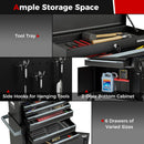 6-Drawer Rolling Tool Storage Chest Cabinet with Universal Wheels and Hooks