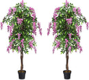6-Feet Artificial Wisteria Silk Indoor-Outdoor Tree