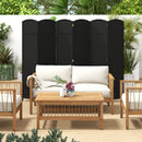 6-Panel Room Divider 5.6 FT Tall Folding Privacy Screen with Hand-woven Texture