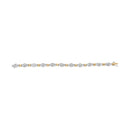 10k Two-Toned Gold 2.00 Cttw Channel Set Baguette-Diamond Weave and  "X" Spiral Link Bracelet (H-I Color, I1-I2 Clarity) - 7"
