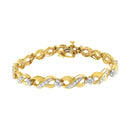 10K Yellow Gold Round-Cut Diamond Infinite Love Bracelet (1.00 cttw, I-J Color, I2-I3 Clarity)