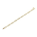 14K Yellow Gold 9.0 Cttw Diamond Alternating Bow and Box Link Bracelet (G-H Color, VS1-VS2 Clarity)- 7"