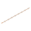 10K Rose Gold 1.0 Cttw Diamond Infinity Loop and Swirl Link Bracelet (I-J Color, I2-I3 Clarity) - 7.25" Inches