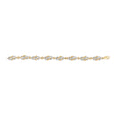 14K Yellow Gold Plated .925 Sterling Silver 1.0 Cttw Diamond Infinity Loop and Swirl Link Bracelet