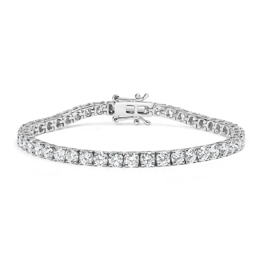 14K White Gold 2.00 Cttw Prong Set Lab Grown Round Diamond Classic Tennis Bracelet (F-G Color, VS2-SI1 Clarity) - 7.25
