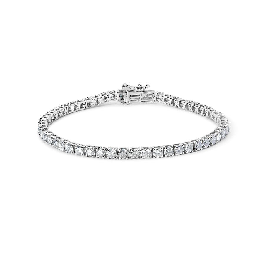 10K White Gold 5.00 Cttw Natural Diamond Tennis Bracelet