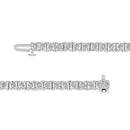 .925 Sterling Silver 1.0 Cttw Diamond Square Frame Miracle-Set Tennis Bracelet (I-J Color, I3 Clarity) - 7"