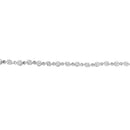 .925 Sterling Silver 1.0 Cttw Diamond Swirl Beaded Link Bracelet (I-J Color, I3-Promo Clarity) - 7.25" Inches