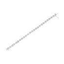 .925 Sterling Silver 1/4 Cttw Miracle Set Diamond "X" Link Bracelet (I-J Color, I3 Clarity) - 7.25"