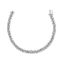 .925 Sterling Silver 2.0 Cttw Diamond 7" Round Miracle Plate Link Bracelet (I-J Color, I2-I3 Clarity)