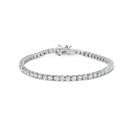 10K White Gold 6.00 Cttw Classic Natural Diamond Tennis Bracelet