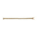 14K Yellow Gold Plated .925 Sterling Silver 3 9/10 Cttw Diamond Buttercup Style Tennis Bracelet