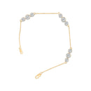 10K Yellow Gold Plated .925 Sterling Silver 2.0 Cttw Lab Grown Diamond Bezel Set Station Bracelet