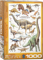 Puzzle: Natural History Charts - Dinosaurs of the Jurassic Period