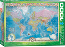 Puzzle: Maps & Flags - Map of the World