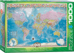 Puzzle: Maps & Flags - Map of the World