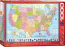 Puzzle: Maps & Flags - Map of the United States of America