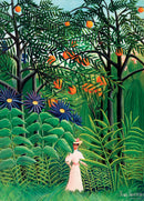 Puzzle: Fine Art Masterpieces - Woman in an Exotic Forest by Henri Rousseau