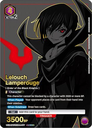 Lelouch Lamperouge (017) (SR***) (UE04BT/CGH-1-017) - UE04BT CODE GEASS Lelouch of the Rebellion Foil