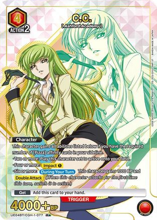 C.C. (077) (R*) (UE04BT/CGH-1-077) - UE04BT CODE GEASS Lelouch of the Rebellion Foil