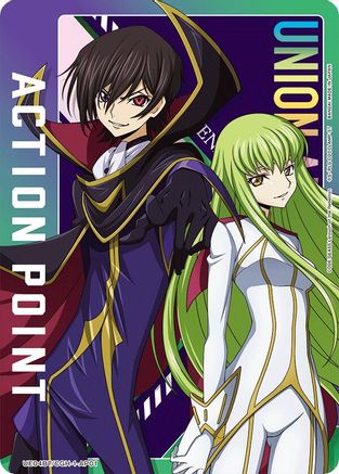 Action Point Card (AP01) (Lelouch Lamperouge/C.C.) (UE04BT/CGH-1-AP01) - UE04BT CODE GEASS Lelouch of the Rebellion