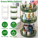 3 Tier Rotating Makeup Organizer 360¡ Spinning Perfume Cosmetic Storage Tray 55LBS Load Countertop Shelves for Lotion Lipstick