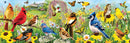 Puzzle: Panoramic Puzzles - Garden Birds Panoramic by Greg Giordano