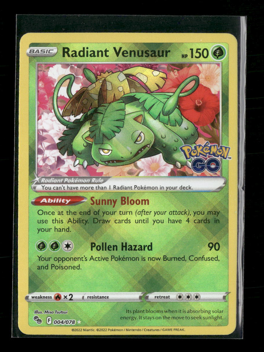 radiant venusaur pokemon go card price Pokemon GO Radiant Venusaur #004/078 – Ralphie's Funhouse
