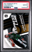 2021 Panini Donruss Optic Express Lane Express Lane Luka Doncic 10 PSA #7
