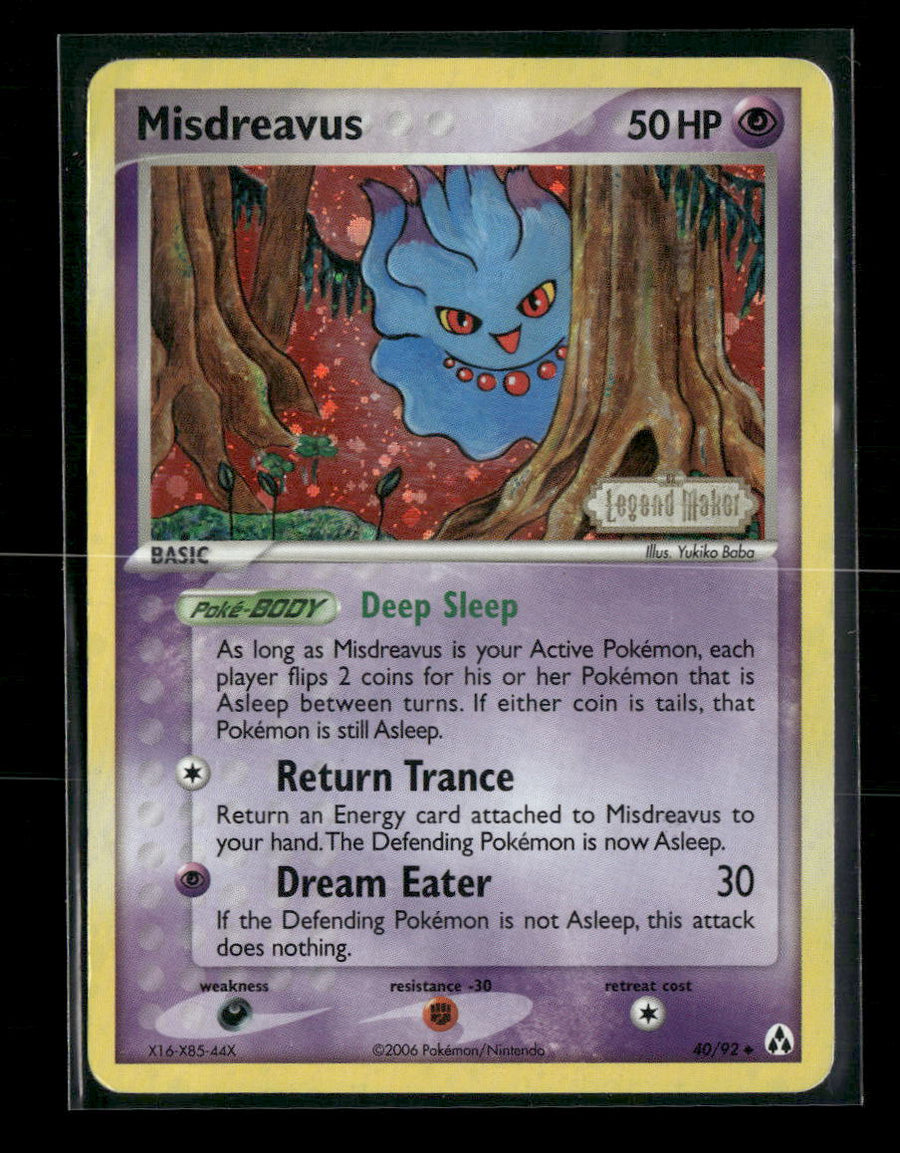 Legend Maker Misdreavus Reverse Holo #40/92 *Damaged*